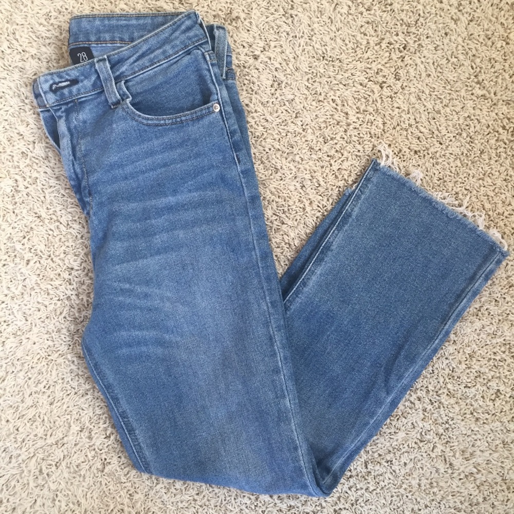 Urban Outfitters High Rise Cropped Flare Jeans